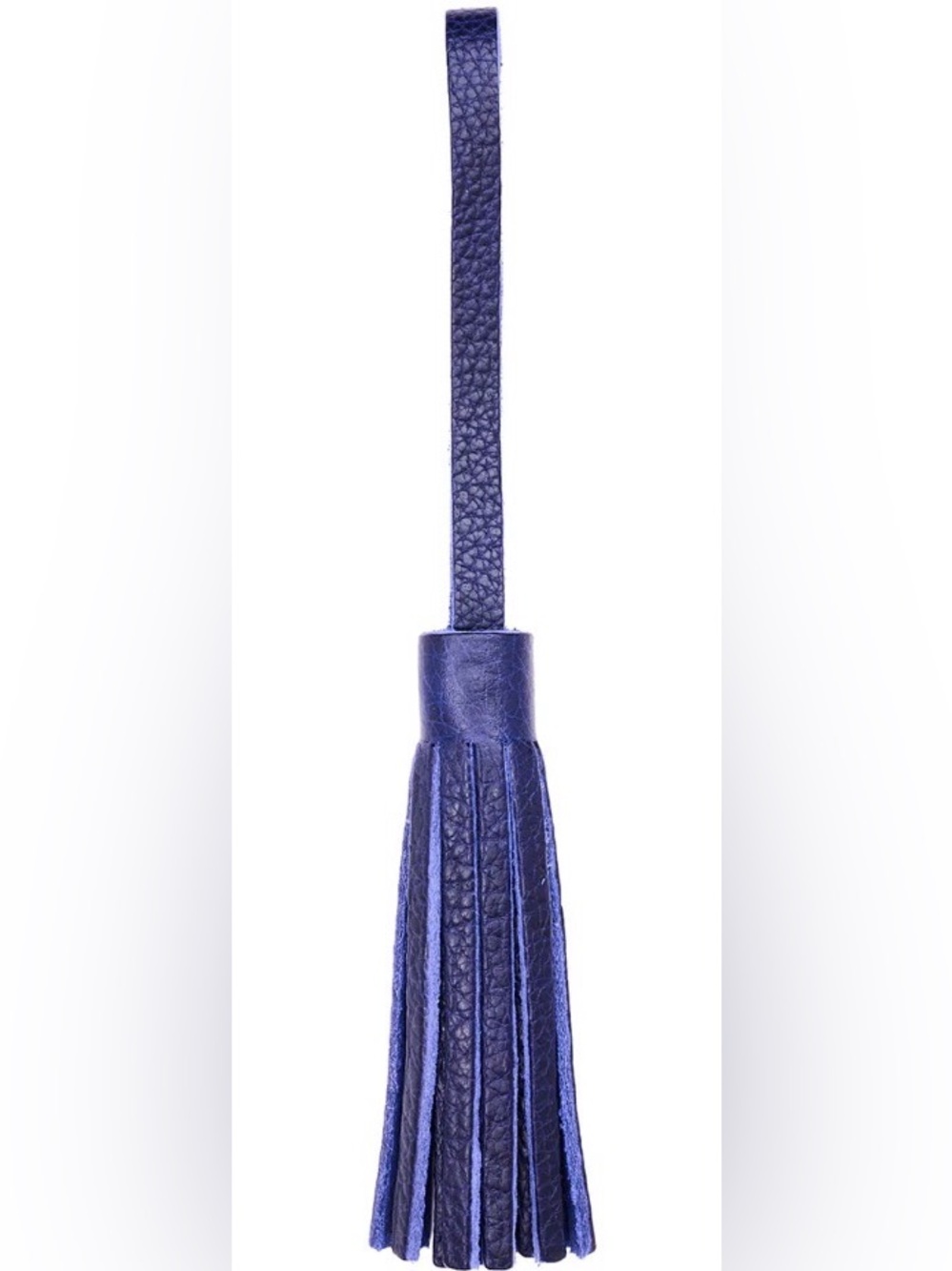 Leather Tassel Bag Charm in Deep Blue - Picture 2 of 4